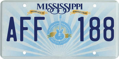 MS license plate AFF188
