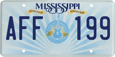 MS license plate AFF199