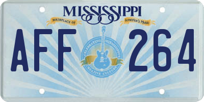 MS license plate AFF264