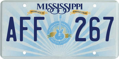 MS license plate AFF267