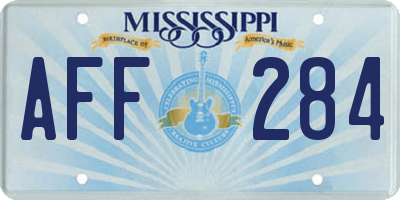 MS license plate AFF284