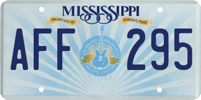 MS license plate AFF295