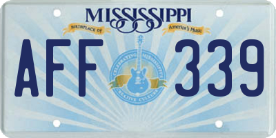 MS license plate AFF339