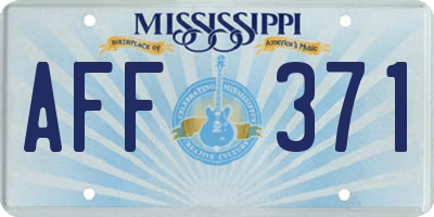 MS license plate AFF371
