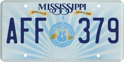 MS license plate AFF379