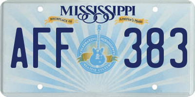 MS license plate AFF383