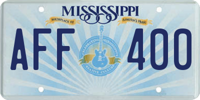 MS license plate AFF400
