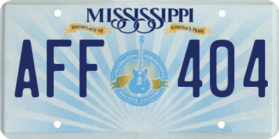 MS license plate AFF404