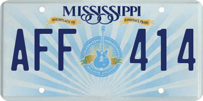 MS license plate AFF414