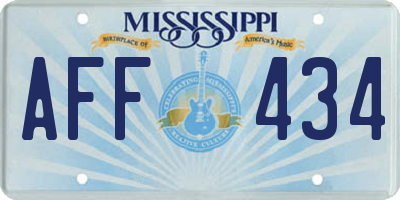 MS license plate AFF434