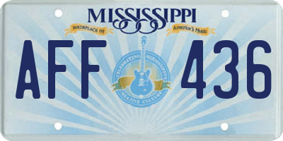 MS license plate AFF436