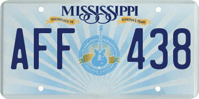 MS license plate AFF438