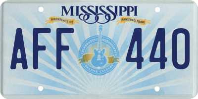 MS license plate AFF440