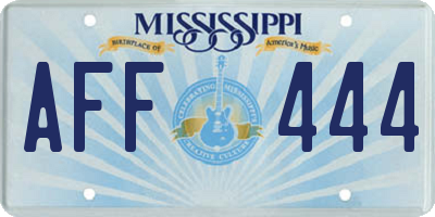 MS license plate AFF444
