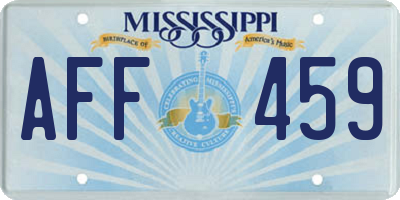 MS license plate AFF459