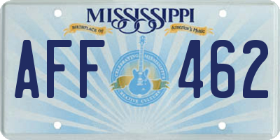 MS license plate AFF462