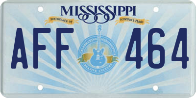 MS license plate AFF464