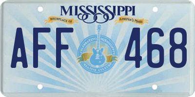 MS license plate AFF468
