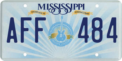 MS license plate AFF484
