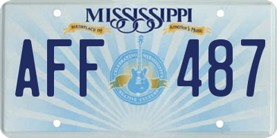 MS license plate AFF487