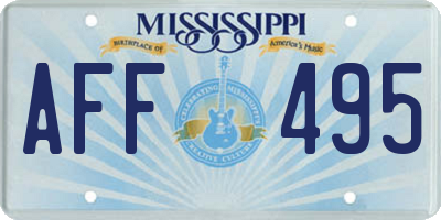 MS license plate AFF495
