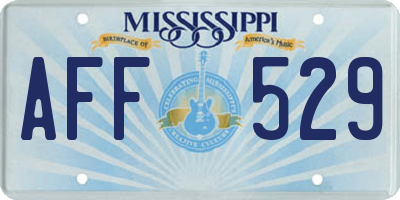 MS license plate AFF529