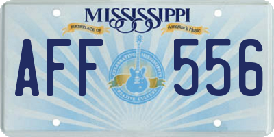 MS license plate AFF556