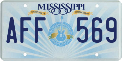 MS license plate AFF569
