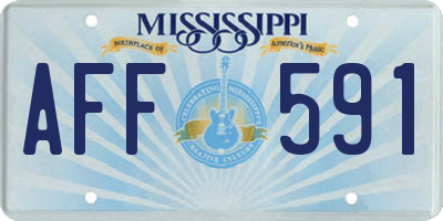 MS license plate AFF591