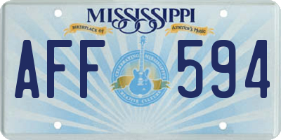 MS license plate AFF594