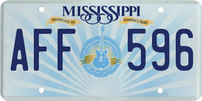 MS license plate AFF596
