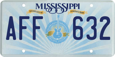 MS license plate AFF632