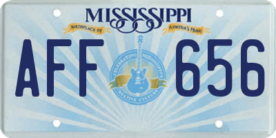 MS license plate AFF656