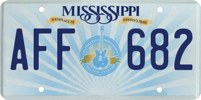 MS license plate AFF682
