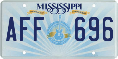 MS license plate AFF696