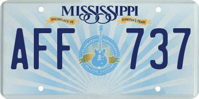MS license plate AFF737