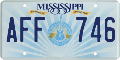 MS license plate AFF746