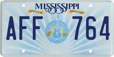 MS license plate AFF764