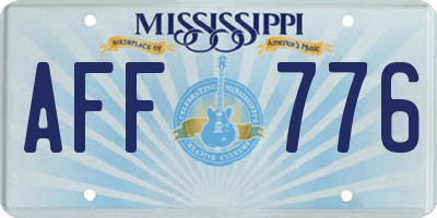 MS license plate AFF776