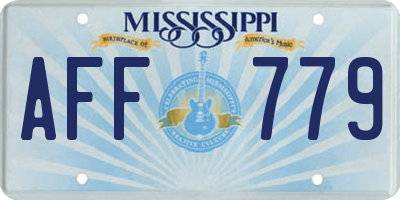 MS license plate AFF779