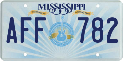 MS license plate AFF782