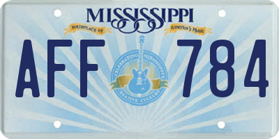 MS license plate AFF784