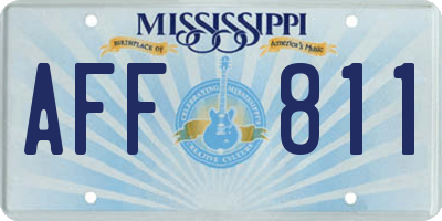 MS license plate AFF811