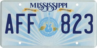 MS license plate AFF823