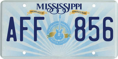 MS license plate AFF856