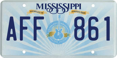 MS license plate AFF861