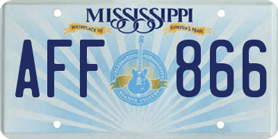 MS license plate AFF866