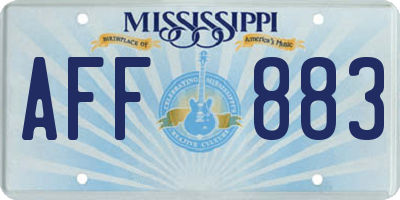 MS license plate AFF883