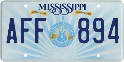 MS license plate AFF894