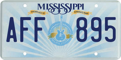 MS license plate AFF895